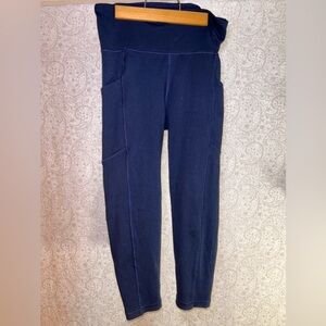Marika Navy High-Waisted 7/8 Leggings